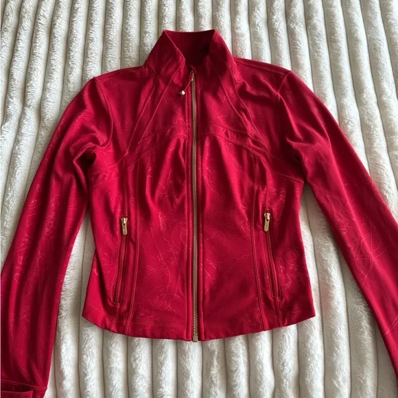 Lululemon Lunar New Year Define Cropped Jacket Nulu Emboss Red - Picture 2 of 7